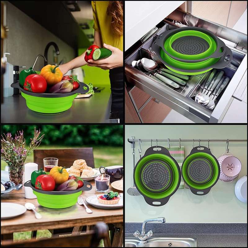 J08 Collapsible Strainer Baskets 2pcs
