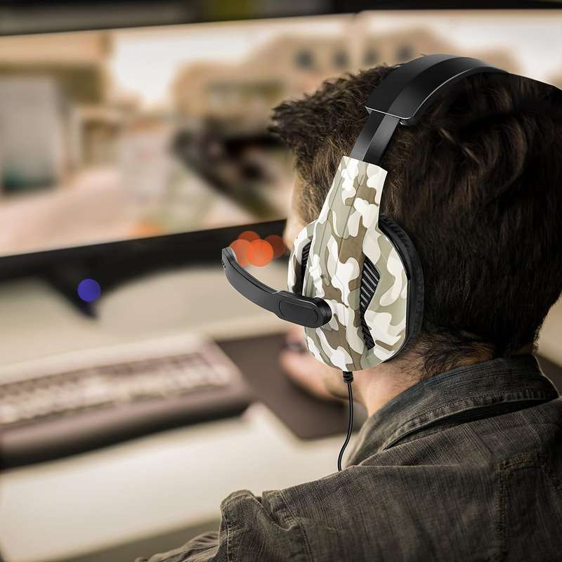 Wolulu AS-51269 Wired Noise Cancelling 3.5mm Gaming Headset With Microphone