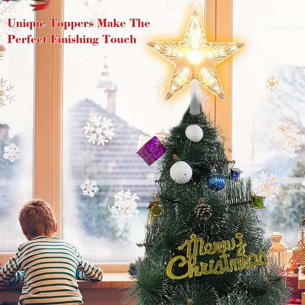 ZYF-106 Christmas Tree Top LED Star Warm White 15cm