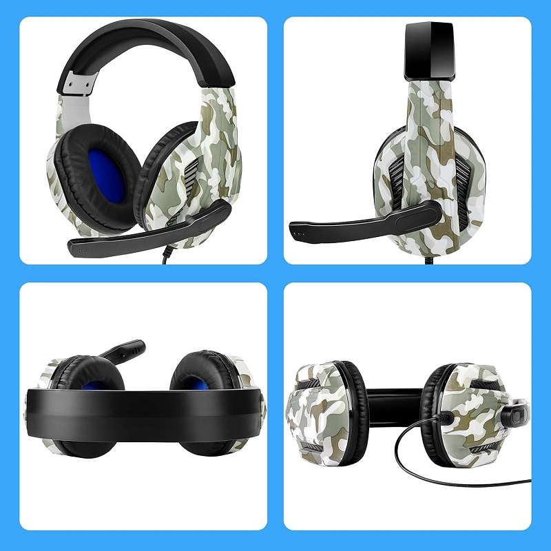 Wolulu AS-51269 Wired Noise Cancelling 3.5mm Gaming Headset With Microphone