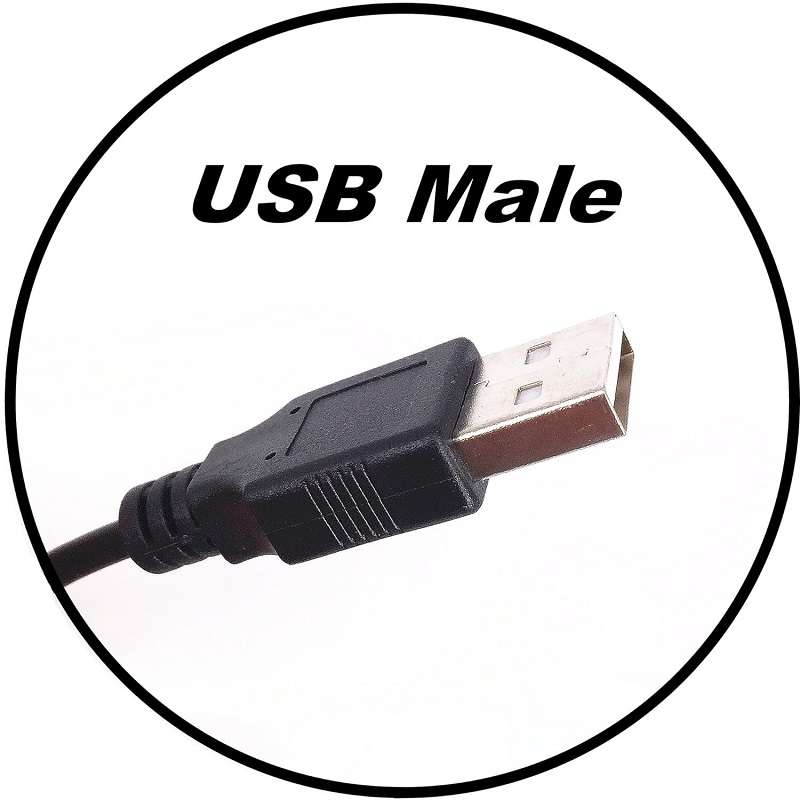 SE-L82 USB 2.0 Male To DC 5.5mm x 2.5mm Male Power Cable 1.5M