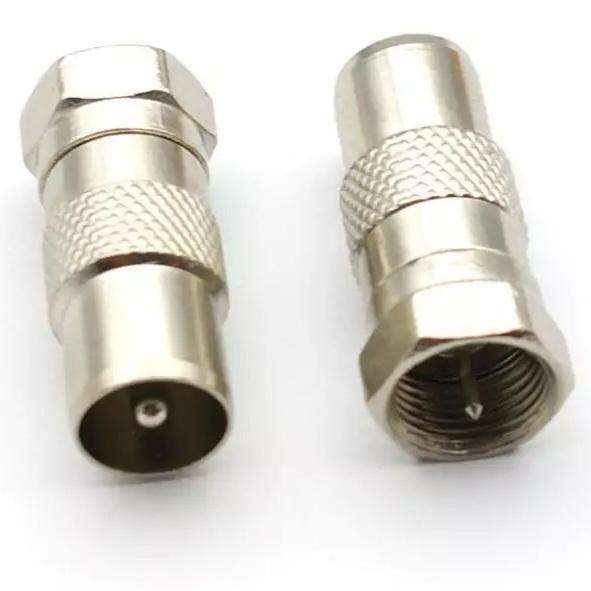 TV Antenna Coaxial Cable Adapter Satellite F Type Screw Socket to F Coaxial Antenna Male Converter
