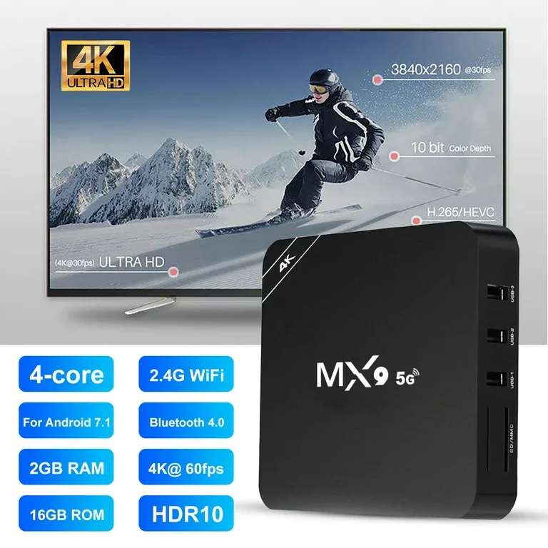 MX9 Andorid 13.1 4K TV Box 4GB + 64GB