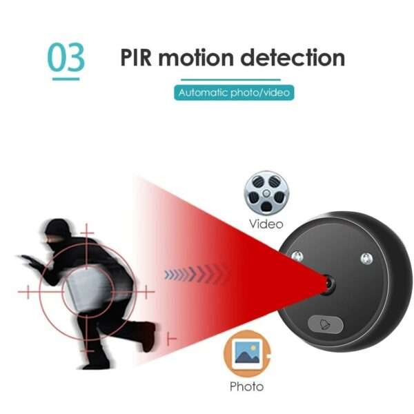 R11 Digital Peephole Viewer Doorbell 2.4 inch Screen IR Night Vision Electronic Door Eye Camera
