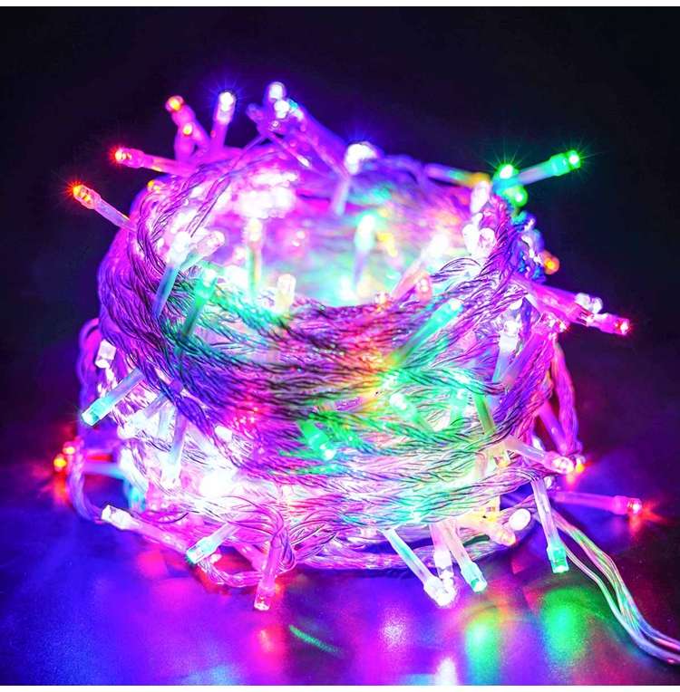ZYF-D80 20M RGB LED Inter-connecting Clear Cable String Fairy Light