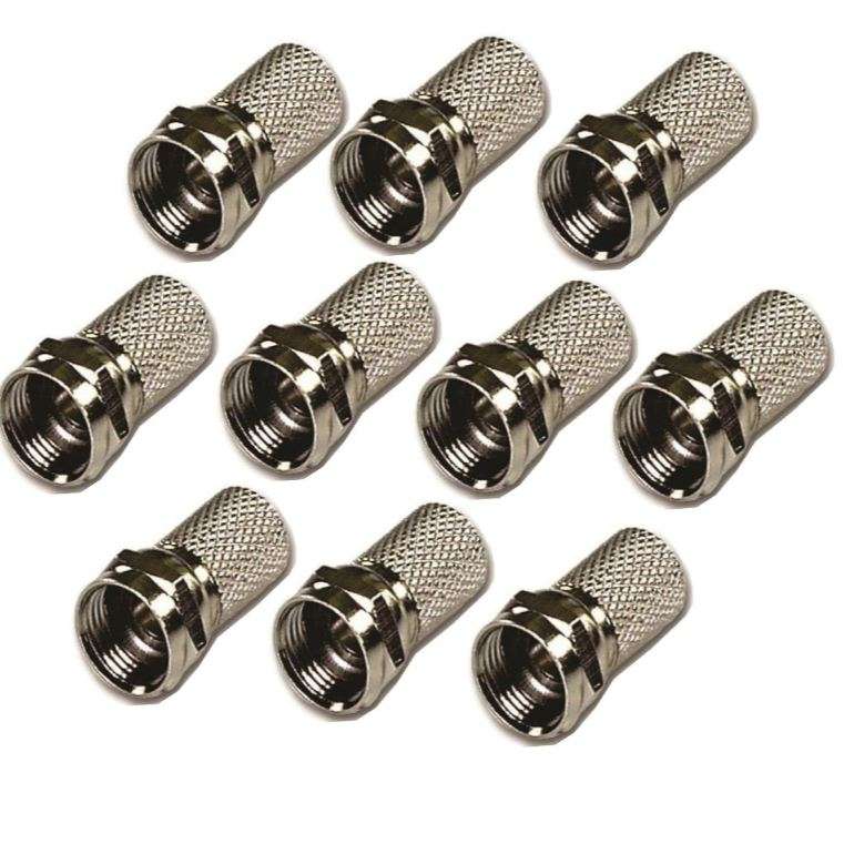 Self Tightening F-Head TV Screw Connector Pack OF 100
