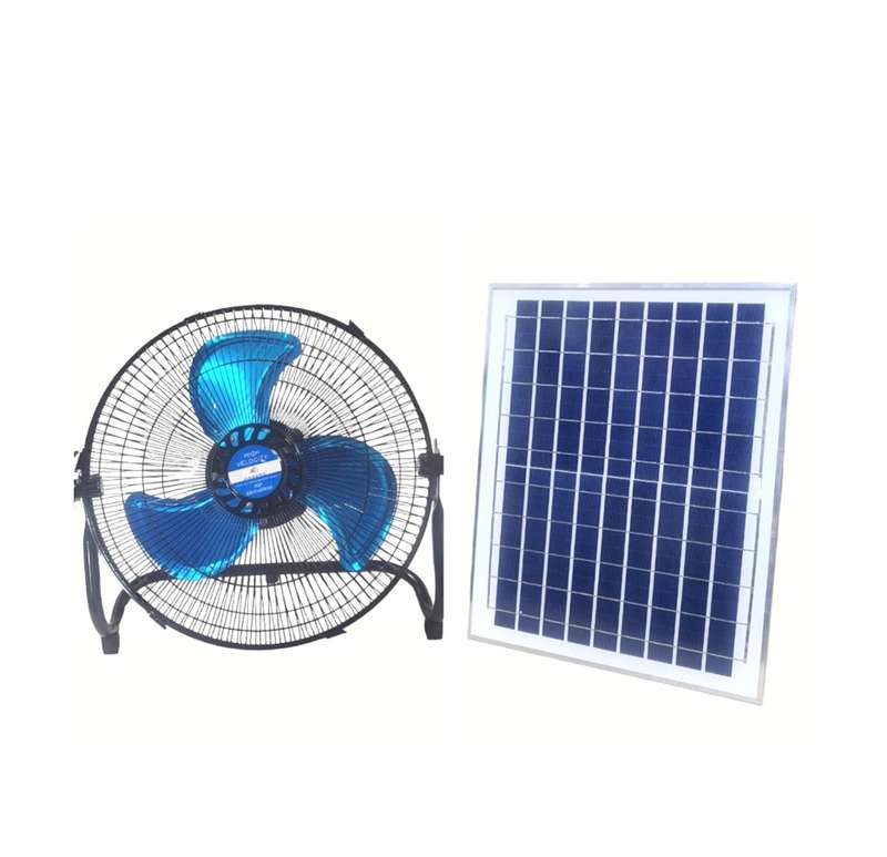 Jiageng JG20375108 Rechargeable Solar Fan 12Inch 10W With 3 Speed Oscillating