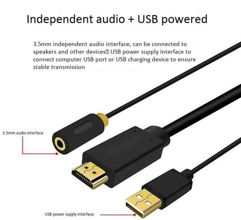 SE-L140 HDMI To VGA + Audio With USB  Cable 1.5M