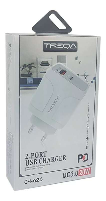 Treqa CH-626 QC 3.0 + 20W PD Charger