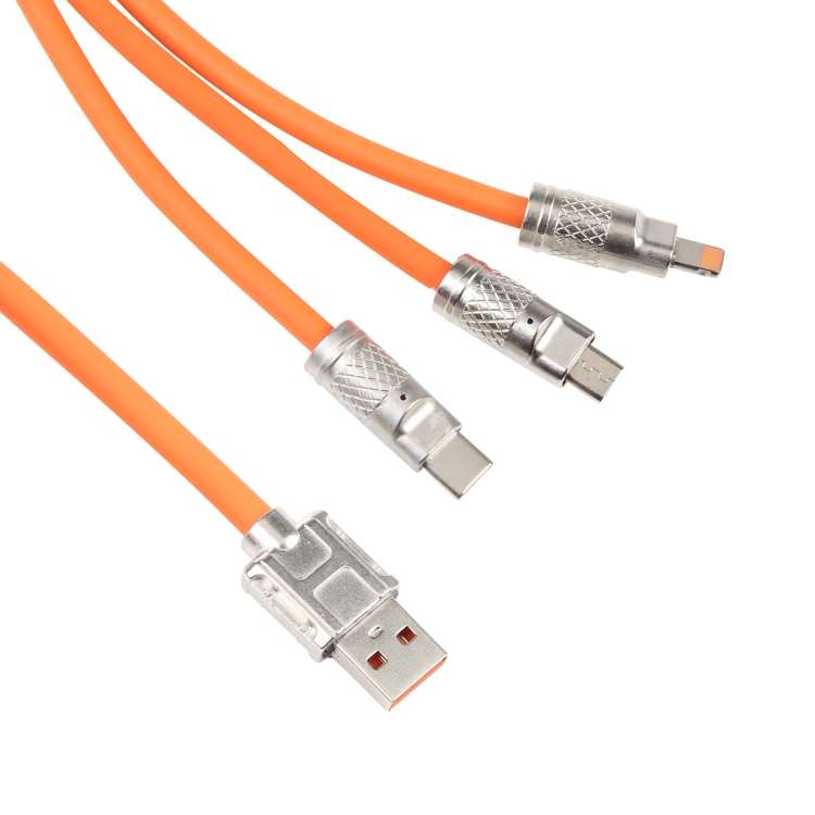 Treqa CA-880 USB Fast Charging Cable With Micro, PD And IOS Connector  1M