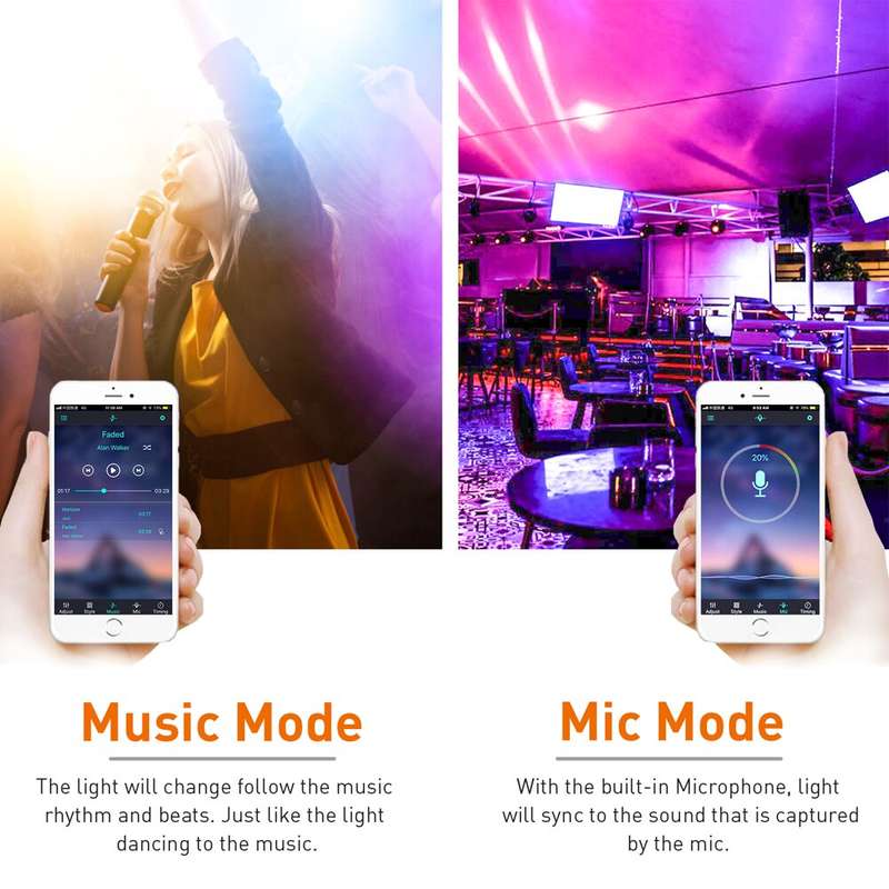 XF0564 RGB LED Strip Light 12V Bluetooth App and Remote Control 10M