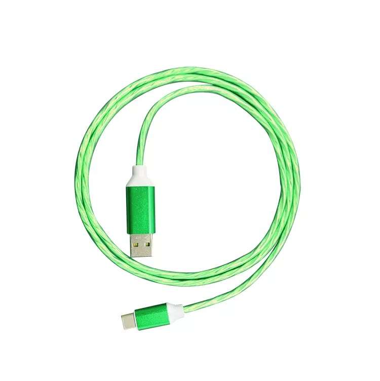 Glow Flowing Color USB to Type C Cable