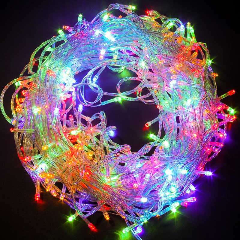 ZYF-D80 20M RGB LED Inter-connecting Clear Cable String Fairy Light