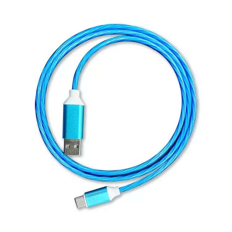 Glow Flowing Color USB to Type C Cable