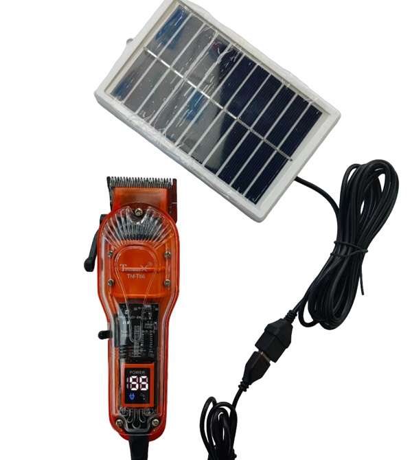 TM-T66 Trimmer Solar Powered Hair Shaver