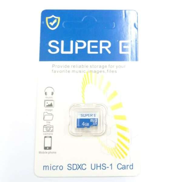 Super E 4GB Micro SD Card Memory card