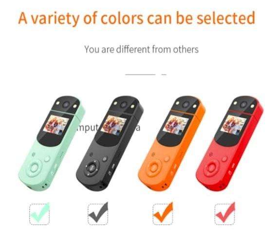 D2 Digital Mini Body Spy Camera 1080P with Night Vision