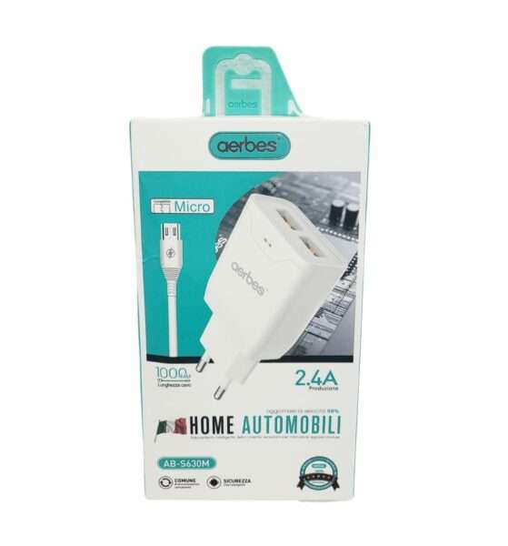 Aerbes AB-S630M Dual Port 2,4A Charger With Micro USB Cable