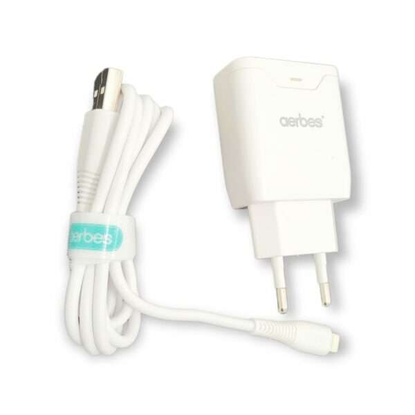 Aerbes AB-S630i iPhone 2,4A Charger With iPhone Cable 1m