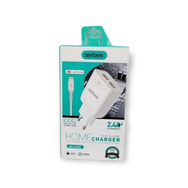 Aerbes AB-S630i iPhone 2,4A Charger With iPhone Cable 1m