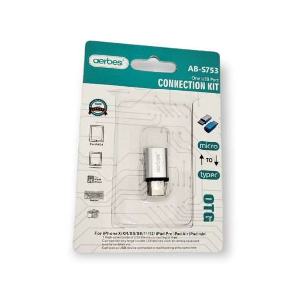 Aerbes AB-S753 Micro USB Female To Type C Male OTG