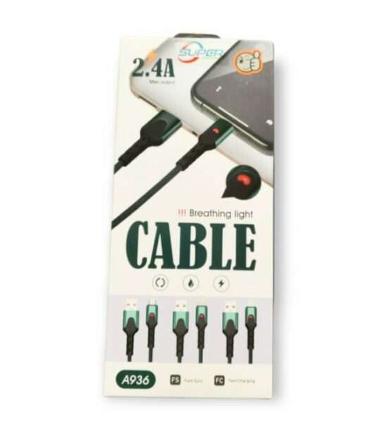 A936 Breathing Light Type C 2.4A Cable