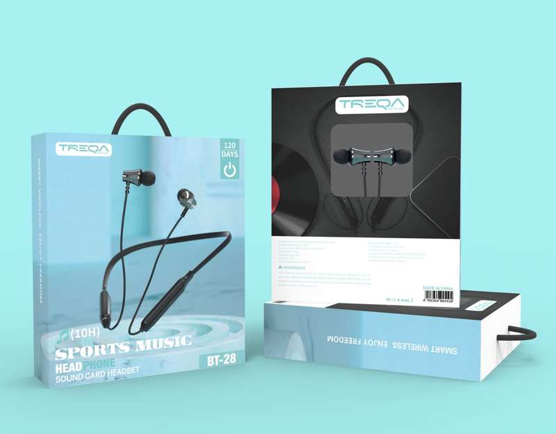 Treqa BT-28 Wireless Neckband Bluetooth Sports Earphones