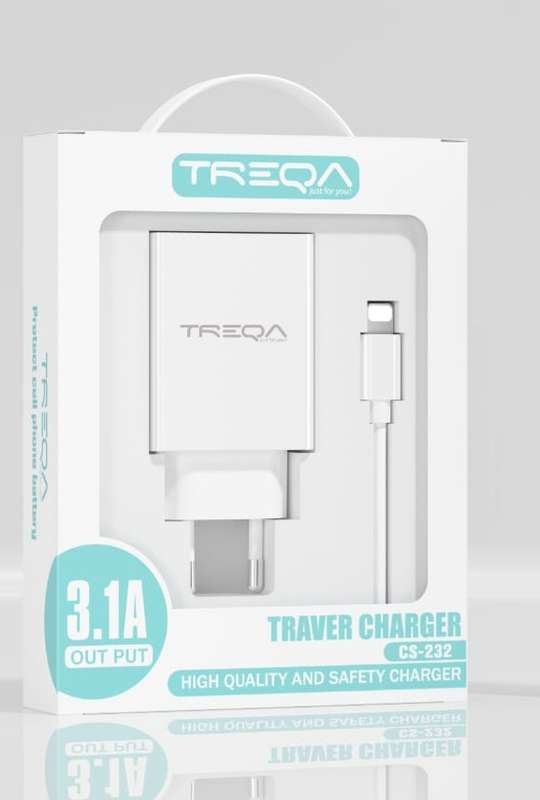 Treqa CS-232 IOS 3.1A Travel Charger IOS