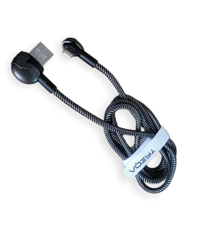 Treqa CA-8632 90 Degree Angle Lightning USB Cable For IOS 5.1A