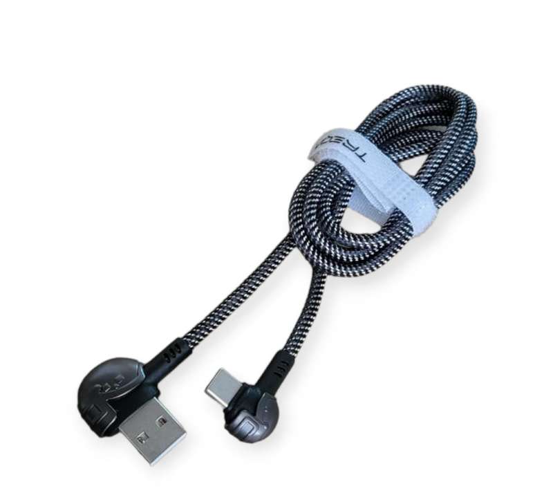 Treqa CA-8633 90 Degree Angle Type C USB Cable 5.1A
