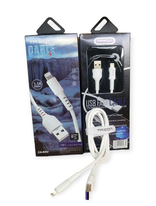Treqa CA-8352 Lightning USB Cable For IOS 3.1A 1M