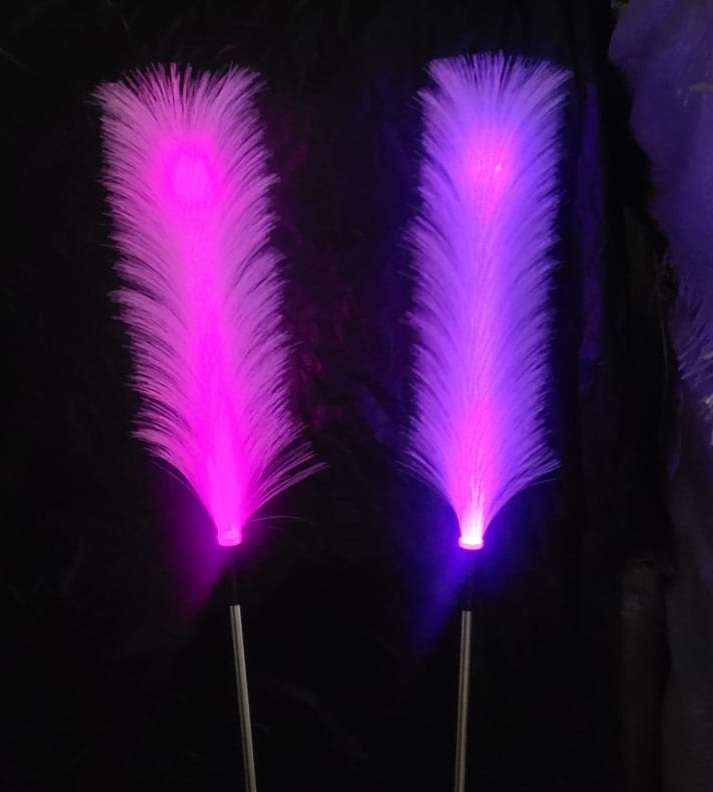 FA-LC55 7 Colour Changing RGB Solar Powered Reed Garden Light 2pcs