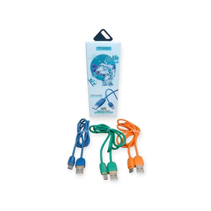 Treqa CA-8603 Silicone Type C USB Cable 5.1A 1M