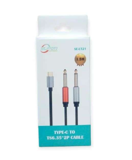 SE-LT21 TYPE-C TO 6.35*2P Cable 1.5M