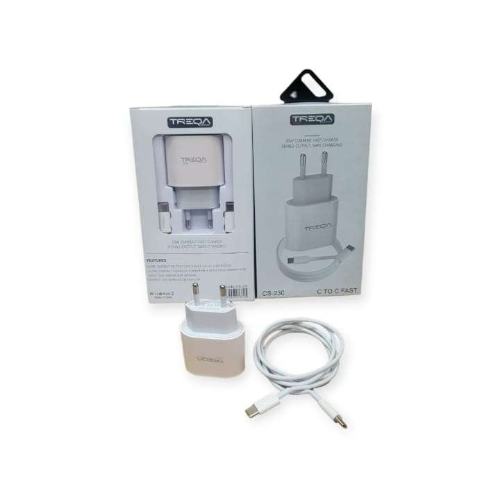 Treqa CS-230 PD 20W Charger With Type C To Type C Cable