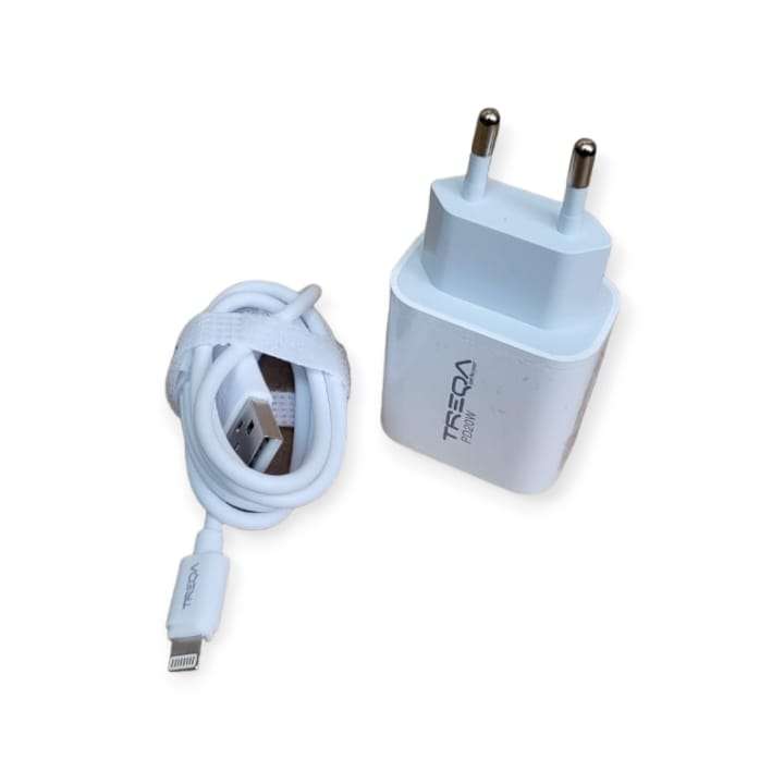 Treqa CH-633-IOS  PD20W+QC3.0 Dual Charger With Lightning Cable For IOS