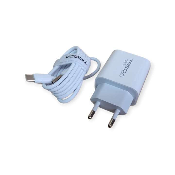 Treqa CH-633-Type C PD20W+QC3.0 Dual Charger With Type C Cable