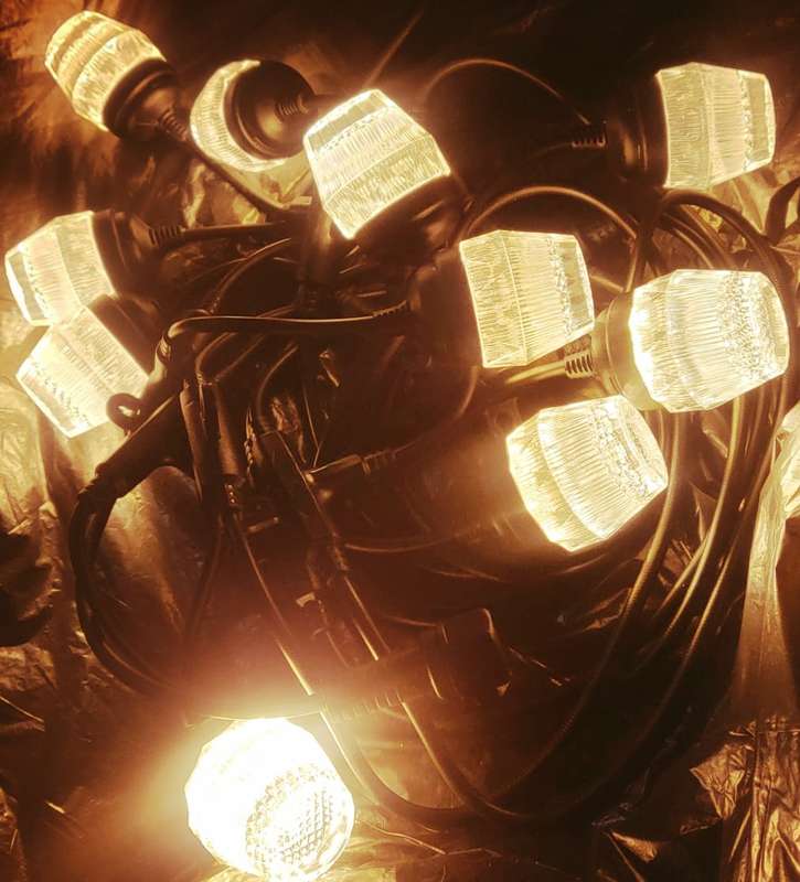 FA-802-1H  Warm White 10 Crystal Bulb String Light 220V With Extension Port 5M