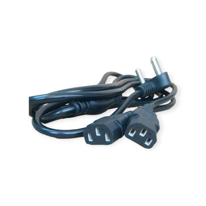 XF0775 Dual Power Supply 3 Pin To 2 IEC Female Cable 1.5M