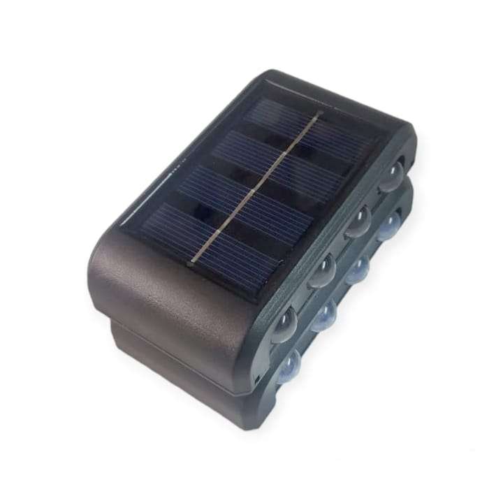 FA-08LED Solar Powered Up And Down LED Outdoor Wall Lights 8LED White 2Pcs