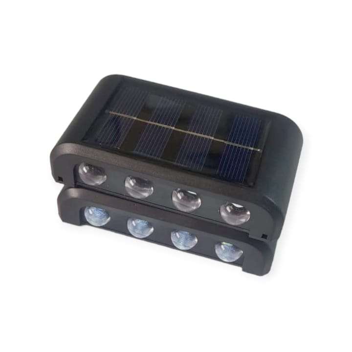 FA-08LED Solar Powered Up And Down LED Outdoor Wall Lights 8LED White 2Pcs