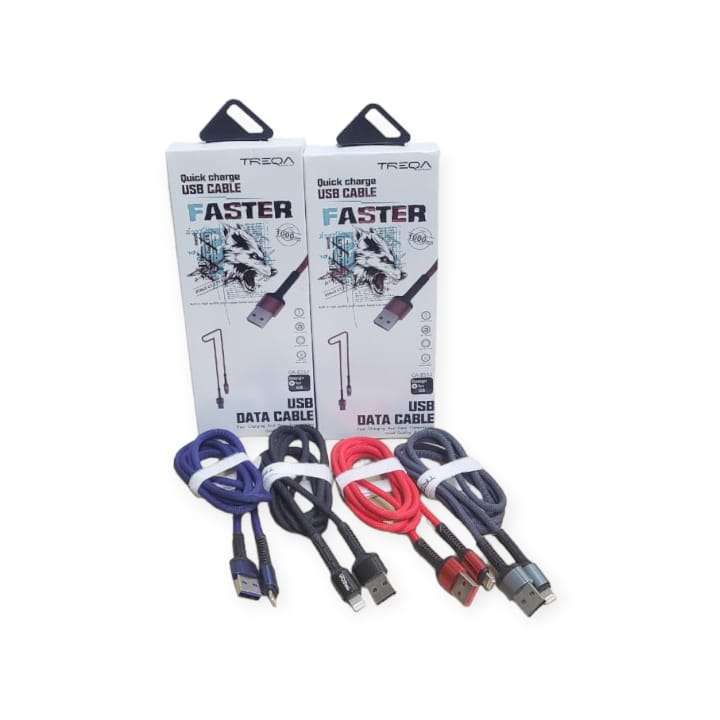 Treqa CA-8552 Lightning USB Cable For IOS 3.1A 1M