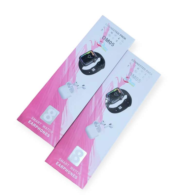DM05 Connected Pack 8 Smart Watch And Earphone Set