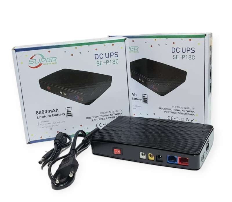 SE-P18C Mini DC UPS For Routers And Small Electronics  8800mah