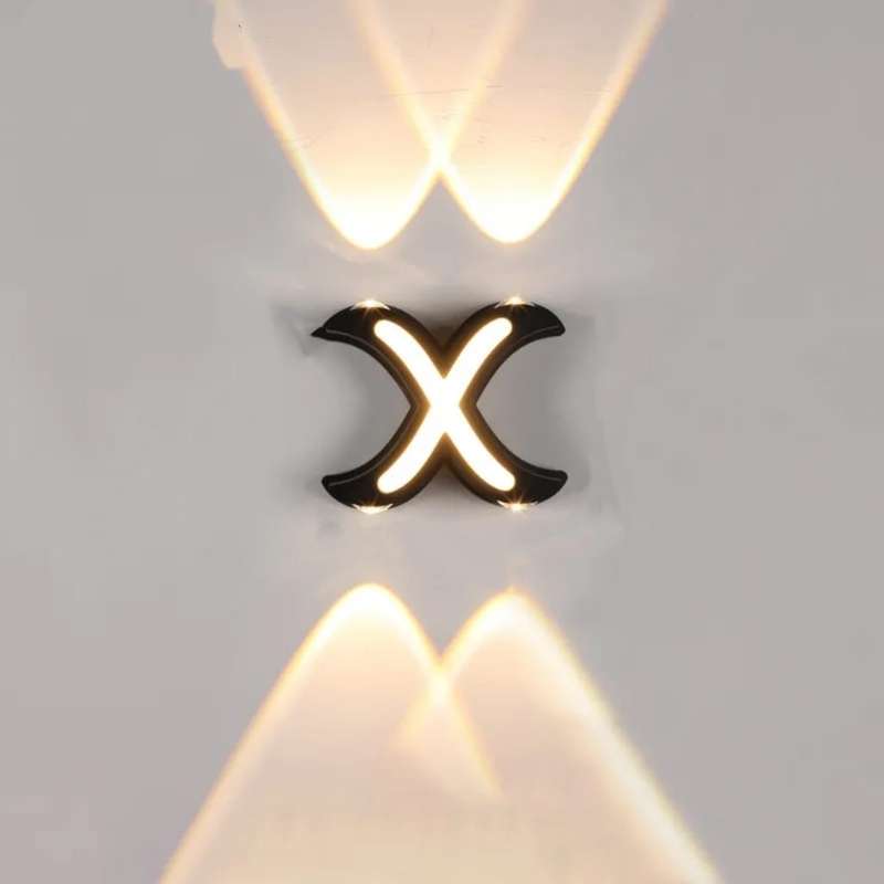 7W 3000K 4 LED X Shaped Wall Lamp