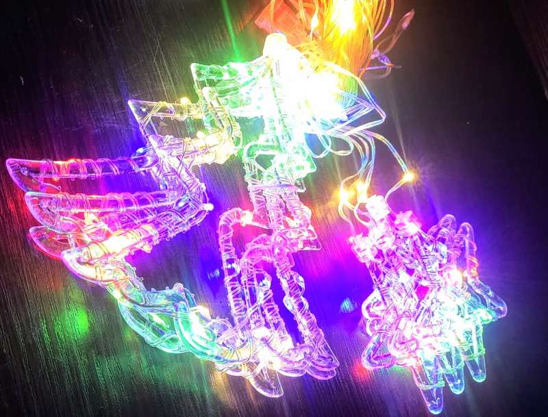 ZYF-29 Star &, Christmas Tree LED Fairy Curtain Light RGB 3M With Tail Plug Extension 8 Modes