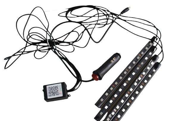 Aerbes AB-Q528 RGB 5050 SMD DuoCo Strip App Car Atmosphere 10W LED Lamp