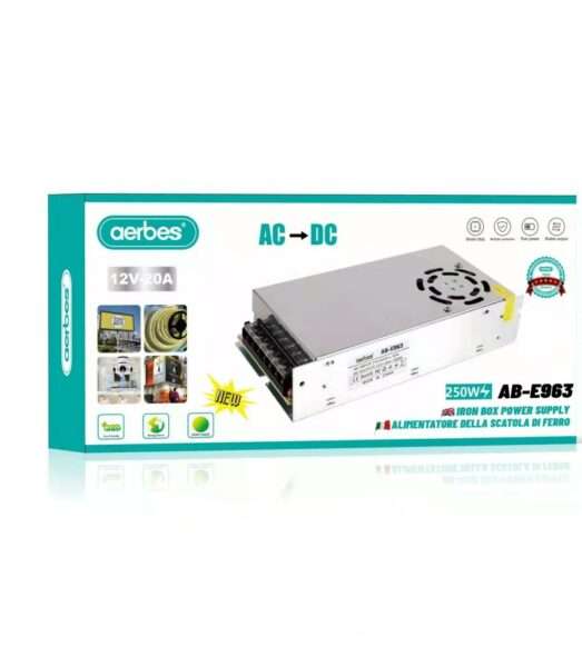 Aerbes AB-E963 Iron Box Power Supply 12V 20A 250W
