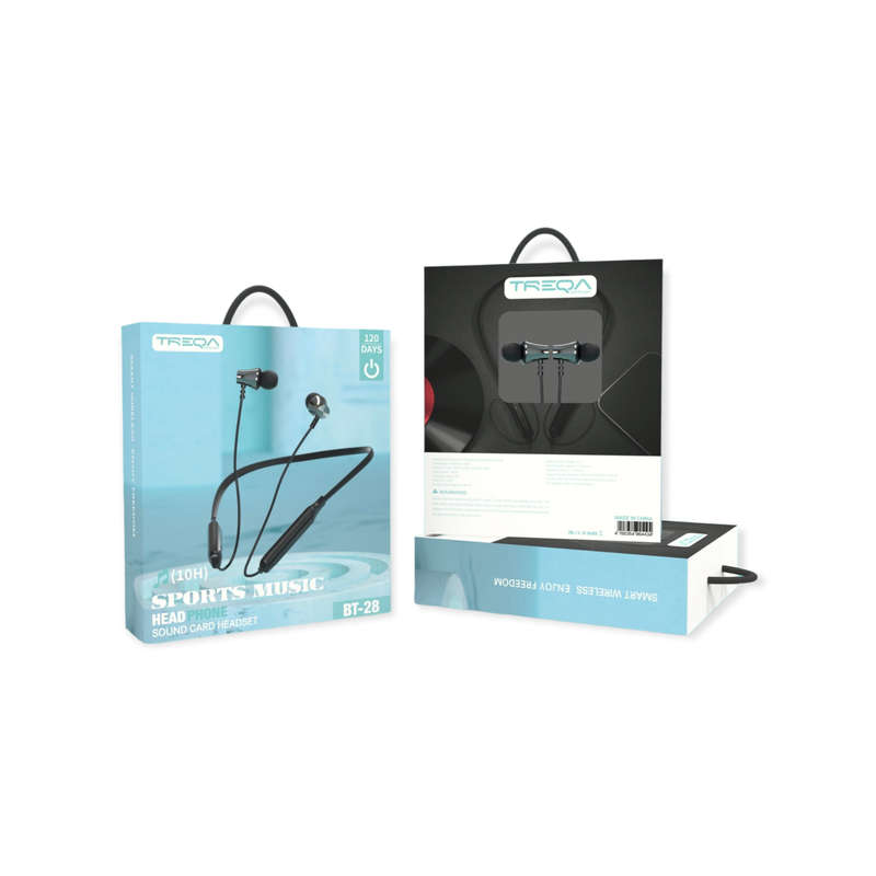 Treqa BT-28 Wireless Neckband Bluetooth Sports Earphones