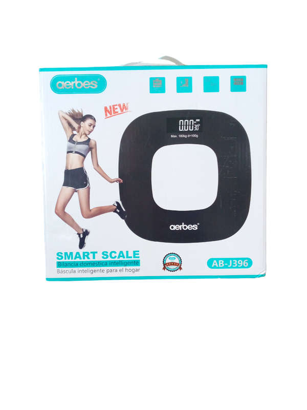 Aerbes AB-396 LCD Smart Weight Scale with Temperature And Battery Display